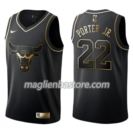 Maglia NBA Chicago Bulls Otto Porter Jr. 22 Nike Nero Golden Edition Swingman - Uomo